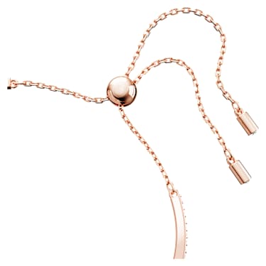 Swan 手鐲, 天鵝, 綠色, 鍍玫瑰金色調 - Swarovski, 5650065