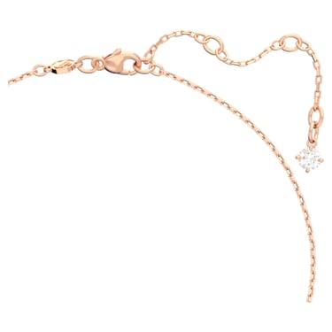 Millenia necklace, Octagon cut, Green, Rose gold-tone plated - Swarovski, 5650069