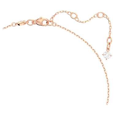 Una necklace, Octagon cut, Green, Rose gold-tone plated - Swarovski, 5650069