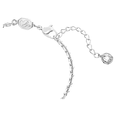 Swan 手鏈, 天鵝, 粉紅色, 鍍白金色 - Swarovski, 5650188