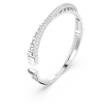 Dextera 手镯, 混合切割, 白色, 镀铑 - Swarovski, 5650354