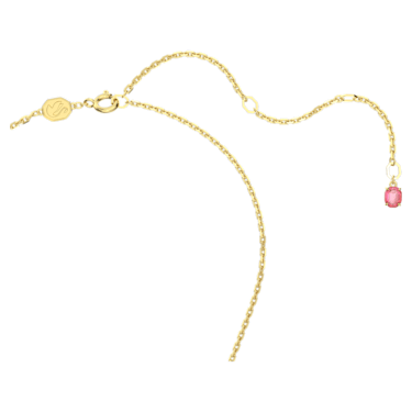 Florere necklace, Flower, Pink, Gold-tone plated by SWAROVSKI
