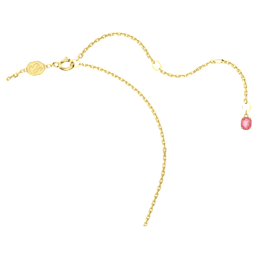 Idyllia 項鏈, 花朵, 粉紅色, 鍍金色色調 - Swarovski, 5650569
