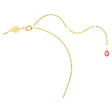 Idyllia 项链, 花朵, 粉红色, 镀金色调 - Swarovski, 5650569