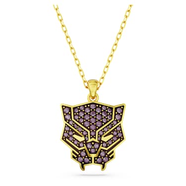 Black panther necklace gold hotsell