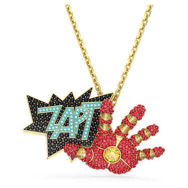 Marvel Iron Man Anhänger und Brosche, Mehrfarbig, Goldlegierungsschicht - Swarovski, 5650575