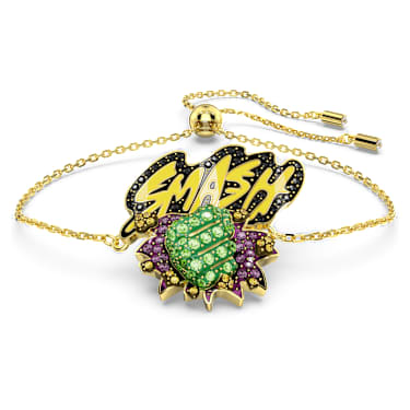 Marvel Hulk bracelet, Multicoloured, Gold-tone plated | Swarovski