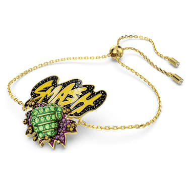 Marvel Hulk bracelet, Multicolored, Gold-tone plated - Swarovski, 5650869