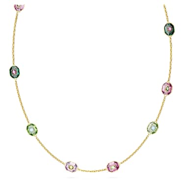 Chroma 项链, 八角形切割, 流光溢彩, 镀金色调 - Swarovski, 5651290