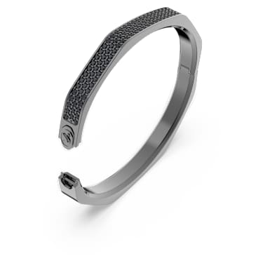 Dextera bangle, Octagon shape, Black, Ruthenium plated - Swarovski, 5651339
