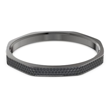 Bracelete Dextera, Modelo octagonal, Preto, Lacada a ródio - Swarovski, 5651340
