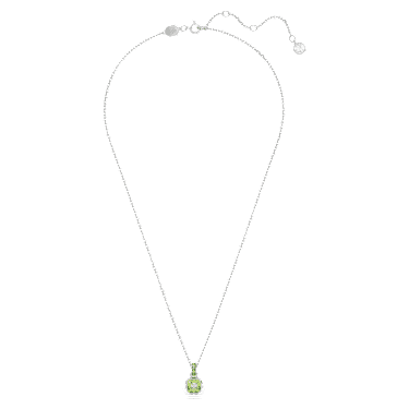 Birthstone จี้สร้อยคอ, เจียระไนทรงสี่เหลี่ยมจัตุรัส, สิงหาคม, เขียว, เคลือบโรเดียม - Swarovski, 5651706