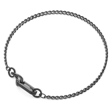 Dextera 네크리스, 파베, 믹스 링크, 블랙, 루테늄 플래팅 - Swarovski, 5651760