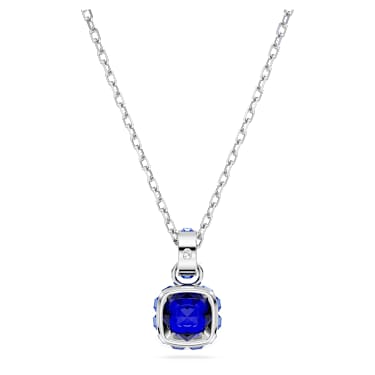 Pendente Birthstone, Taglio squadrato, Settembre, Blu, Placcato rodio - Swarovski, 5651790