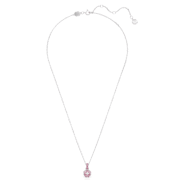 Birthstone Anhänger, Kissenschliff, Oktober, Rosa, Rhodiniert - Swarovski, 5651791