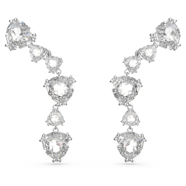 Mesmera 耳廓耳环, 三菱形切割, 白色, 镀铑 - Swarovski, 5652040
