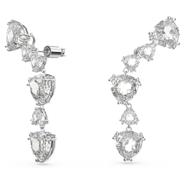 Mesmera 耳廓耳环, 三菱形切割, 白色, 镀铑 - Swarovski, 5652040