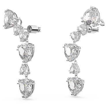 Mesmera 耳廓耳环, 三菱形切割, 白色, 镀铑 - Swarovski, 5652040
