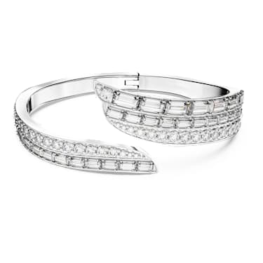 Hyperbola 手镯, 混合切割, 白色, 镀铑 - Swarovski, 5652093