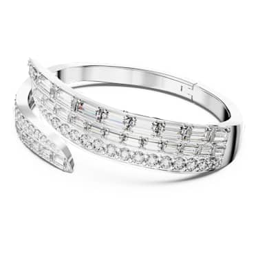 Hyperbola 手镯, 混合切割, 白色, 镀铑 - Swarovski, 5652093