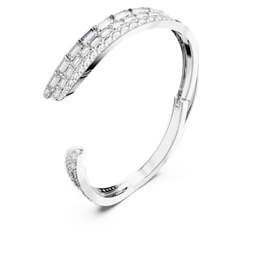 Hyperbola 手镯, 混合切割, 白色, 镀铑 - Swarovski, 5652093