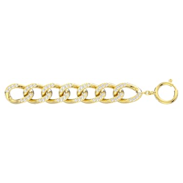 Nástavec Dextera, Bílý, Pokoveno ve zlatém odstínu - Swarovski, 5652567
