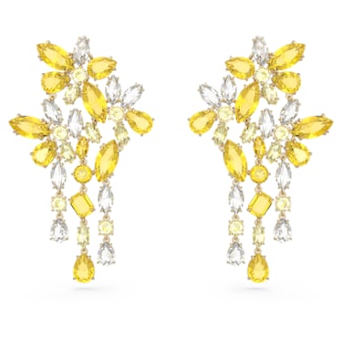 Gema drop earrings Mixed cuts Chandelier Yellow Gold tone