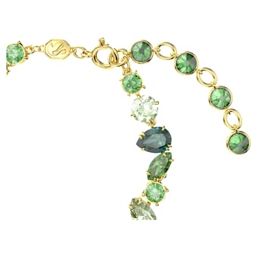 Gema 手鏈, 混合式切割, 綠色, 鍍金色色調 - Swarovski, 5652822