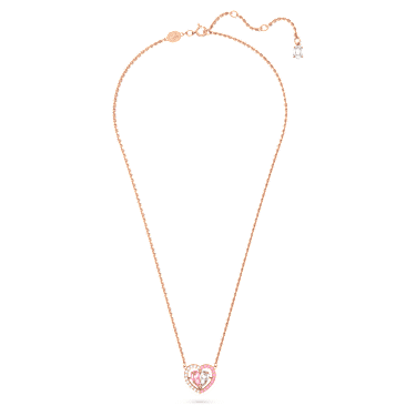 Gema 520 네크리스, 하트, 핑크, 로즈골드 톤 플래팅 - Swarovski, 5653007