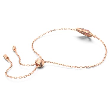 Gema 520 手鏈, 心形, 粉紅色, 鍍玫瑰金色調 - Swarovski, 5653012