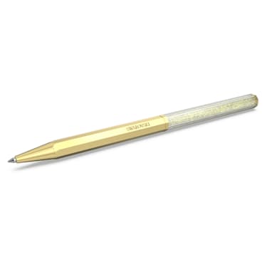 Penna a sfera Crystalline, Forma ottagonale, Tono dorato, Placcato color oro