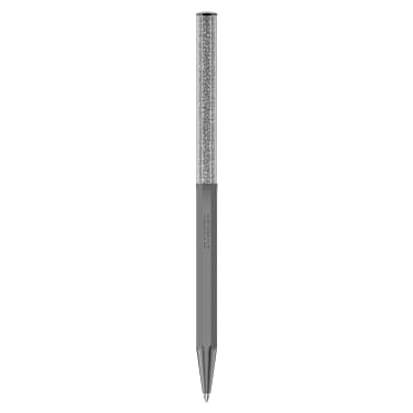 Stylo à bille Crystalline, Forme octogonale, Gris, Placage graphite - Swarovski, 5654064