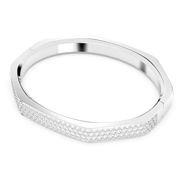 Dextera バングル, オクタゴンシェイプ, ホワイト, ロジウム・プレーティング - Swarovski, 5655625