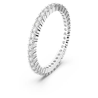 Matrix Vittore 戒指, 圆形切割, 白色, 银色润饰 - Swarovski, 5655705