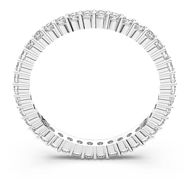 Matrix Vittore 戒指, 圆形切割, 白色, 银色润饰 - Swarovski, 5655705