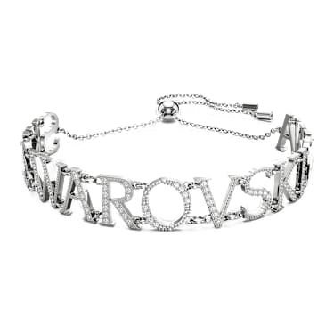 Bracelet Wordmark, Swarovski, Blanc, Métal rhodié - Swarovski, 5656169