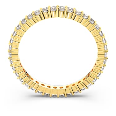 Prsten Matrix Vittore, Kulatý výbrus, Bílá, Povrchová úprava z 18k zlata - Swarovski, 5656296