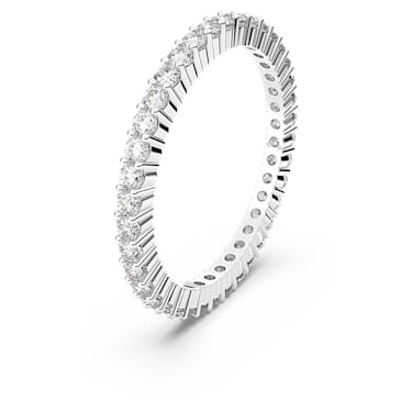 Vittore ring, Round cut, White, Silver-tone finish - Swarovski, 5656298
