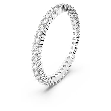 Matrix Vittore ring, Round cut, White, Silver-tone finish - Swarovski, 5656300