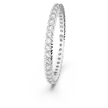 Matrix Vittore ring, Round cut, White, Silver-tone finish - Swarovski, 5656300