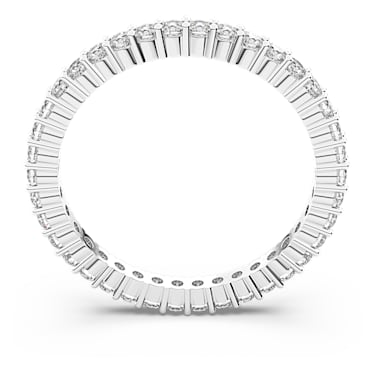 Vittore ring, Round cut, White, Silver-tone finish - Swarovski, 5656300