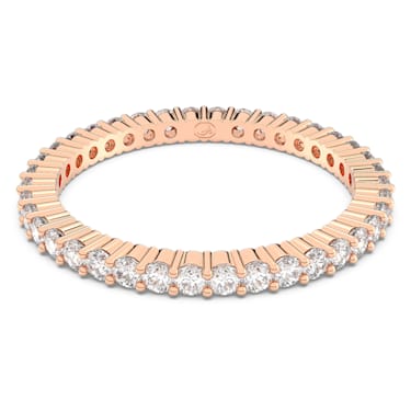 Vittore ring, Round cut, White, Rose gold-tone finish - Swarovski, 5656303
