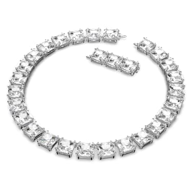 Millenia 套装, 混合切割, 白色, 镀铑 - Swarovski, 5656351