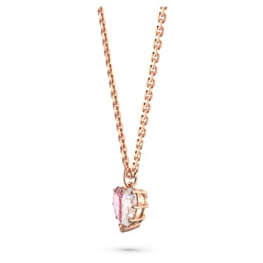 Gema 520 链坠, 心形, 粉红色, 镀玫瑰金色调 - Swarovski, 5656577