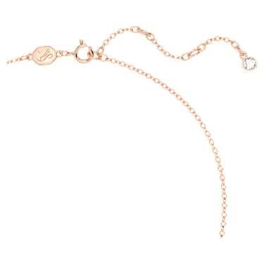 Collar Hyperbola, Lazo, Pequeño, Blanco, Acabado en oro rosa de 18 quilates - Swarovski, 5656741