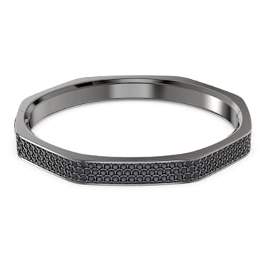 Dextera bangle, Octagon shape, Black, Ruthenium plated - Swarovski, 5656843