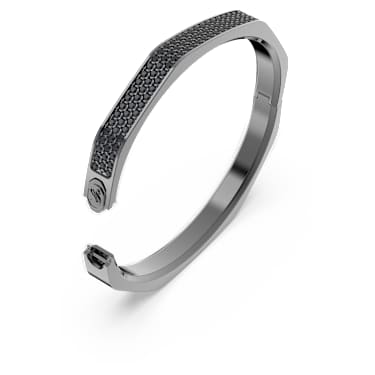 Bracelete Dextera, Modelo octagonal, Preto, Lacada a ródio - Swarovski, 5656843
