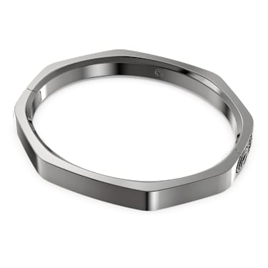 Dextera bangle, Octagon shape, Black, Ruthenium plated - Swarovski, 5656843