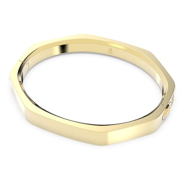 Dextera bangle, Octagon shape, White, Gold-tone plated - Swarovski, 5656844