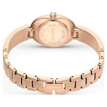 Crystal Rock Oval Uhr, Schweizer Produktion, Kristallarmband, Grau, Roségoldfarbenes Finish - Swarovski, 5656857